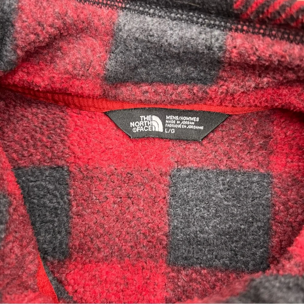 The North Face Men’s Novelty Gordon Lyons ¼ Zip Fleece Shirt Size L Red Black